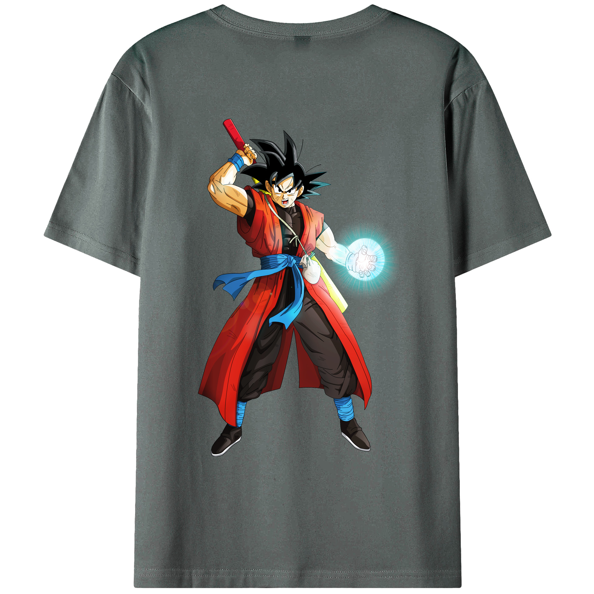 （画像用） ドラゴンボール 孫悟空（そん ごくう）Son Goku カカロット DRAGON BALL Kakarotto 綿100％ メンズ半袖Tシャツ（バックプリント） 通気性